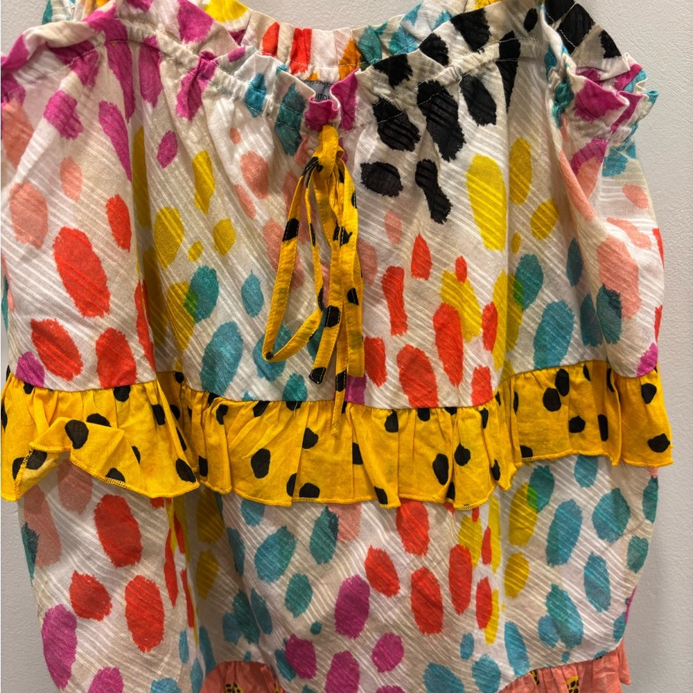 Vibrant Multicolor Ruffle Top - Picture 2 of 9
